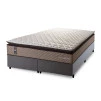 Conjunto Cama Box Espuma Atlanta Bege King 193x203x62