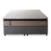 Conjunto Cama Box Espuma Atlanta Bege King 193x203x62