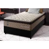 Conjunto Cama Box Espuma Atlanta Bege Solteiro 88x188x62