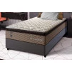 Conjunto Cama Box Espuma Atlanta Bege Solteiro 88x188x62