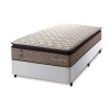 Conjunto Cama Box Espuma Atlanta Bege Solteiro 96x203x62