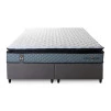 Conjunto Cama Box Espuma Chicago Cinza - King house