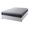 Conjunto Cama Box Viúva Dakota Preto 128x188x57 Espuma D33