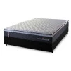 Conjunto Cama Box Viúva Dakota Preto 128x188x57 Espuma D33