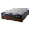 Conjunto Cama Box Viúva Dakota Preto 128x188x57 Espuma D33