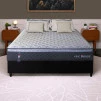 Conjunto Cama Box Viúva Dakota Preto 128x188x57 Espuma D33