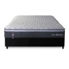 Conjunto Cama Box Viúva Dakota Preto 128x188x57 Espuma D33