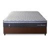 Conjunto Cama Box Viúva Dakota Preto 128x188x57 Espuma D33