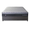 Conjunto Cama Box Viúva Dakota Preto 128x188x57 Espuma D33