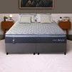 Conjunto Cama Box Queen Dakota Preto 158x198x57 Espuma D33