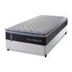 Conjunto Cama Box Solteiro Dakota Preto 96x203x57 Espuma D33