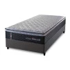 Conjunto Cama Box Solteiro Dakota Preto 88x188x57 Espuma D33