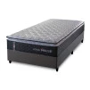 Conjunto Cama Box Solteiro Dakota Preto 96x203x57 Espuma D33