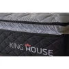 Conjunto Cama Box Viúva Dakota Preto 128x188x57 Espuma D33
