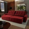Sofá Retrátil Reclinável Montebello Suede Velut Molas no Assento - King House