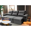 Sofá Retrátil Reclinável Paris Suede Velut Molas Ensacadas - King House