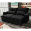 Sofá Retrátil Reclinável Paris Suede Velut Molas no Assento - King House