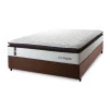 Conjunto Cama Box Espuma San Diego Branco Casal 138x188x67