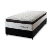 Conjunto Cama Box Espuma San Diego Branco Solteiro 88x188x67