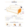  Sofá Cama Sérvia 2,00m Bege Bouclê - King House