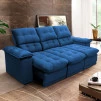 Sofá Retrátil Reclinável Atenas 2,30m Suede Molas no Assento - King House