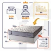 Conjunto Cama Box Magnético Casal Soft Relax Bege 138x188x63