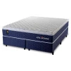 Conjunto Cama Box King Size Lagras 193x203x66 Azul Molas Ensacadas 